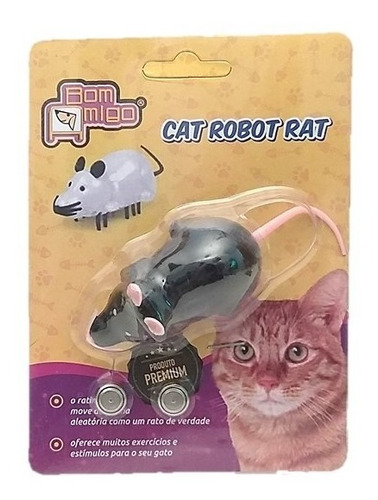 Brinquedo P/ Gato Ratinho Cat Robô C/ Baterias Bom Amigo