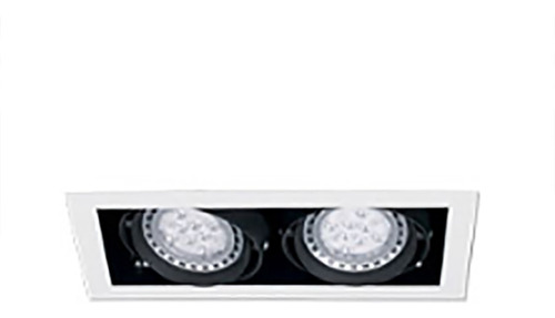 Embutido Lucciola Space Blanco Int Negro P/ 2 Lamp Ar111 Led