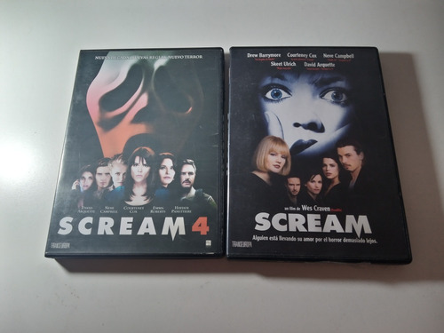 Lote De 2 Dvds Scream Drew Barrymore Courteney Cox