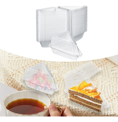 Recipientes Para Rebanadas De Pastel, Tapa Con 100 Piezas