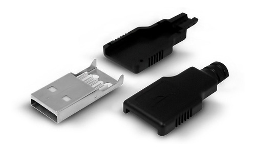 Ficha Usb Macho Tipo A Para Soldar Y Armar A Cable + Tapa