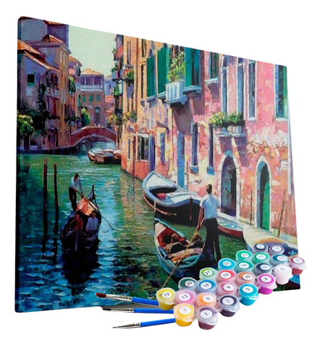 Kit Pintura Terapêutica - Gôndolas De Veneza