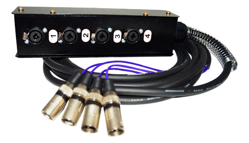 Medusa Com Multi Cabos 4 Vias Conectores Combo - 10 Mts