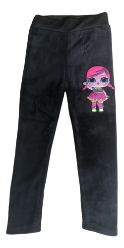 Calza Niña Polar Elasticado Forrada Lindos Diseños