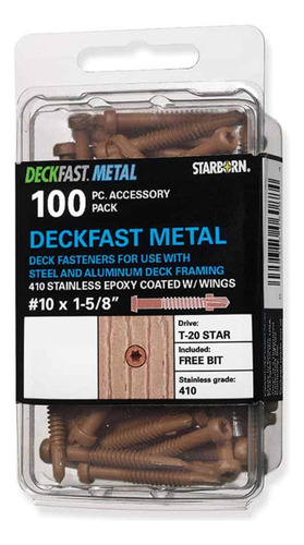 Starborn Deckfast Tornillo Para Cubierta Metal  Accesorio #