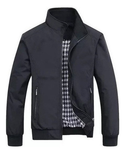 Chaqueta Bombardero Chaqueta Casual Sólida Masculina