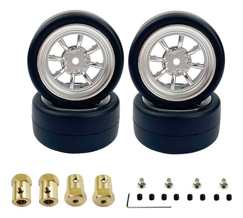 Neumáticos De Goma Rc Para Wpl D12 Rc Adaptador De Oro