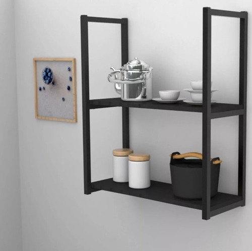 Estantería industrial negra 02 Estantería 60x20 - Brasforma