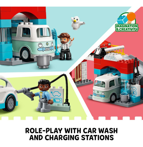 Garaje De Estacionamiento Y Lavado De Autos Lego Duplo De Ju
