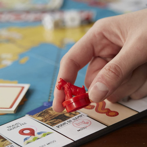 Monopoly Travel World Tour Juego De Mesa Con Sellos -deleble