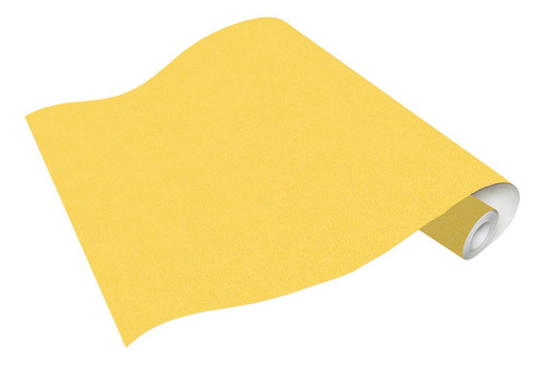 Imagen 3 de 3 de Papel Tapiz Amarillo Fuerte Liso - Pegamento Gratis
