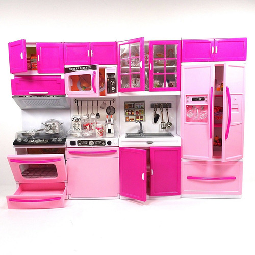 Cocinita Infantil Moderna Chica Cocina Juguete Electrónica