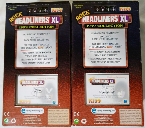 Kiss Gene Simmons Y Paul Stanley Rock Headliners Xl (Usado)