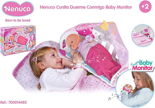 Imagen 1 de 4 de Muñeca Nenuco Cunita Duerme Conmigo Interactivo Original 