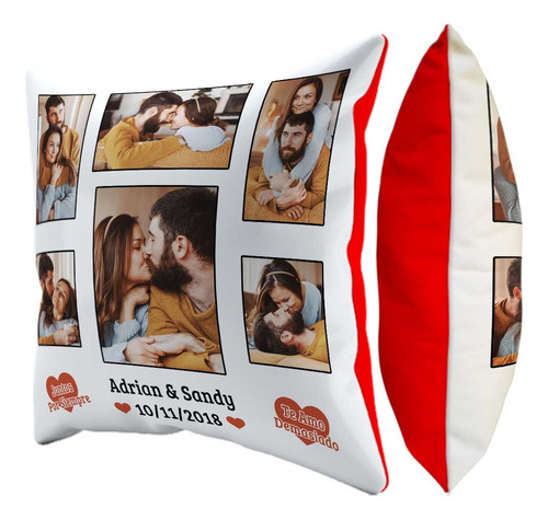 Cojin Personalizado Ambas Caras, Almohadas, Regalo, Pareja 