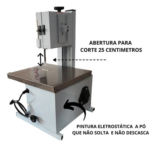 Mini Serra Motor 1/2cv Mesa Móvel C/ Moedor Carne Bja 150-c