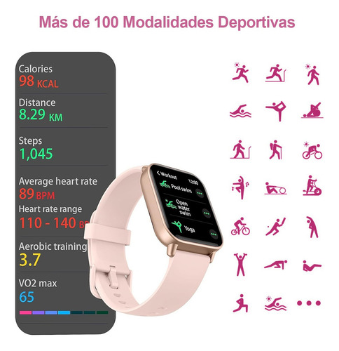 Smartwatch 1.8'' Reloj Inteligente Bluetooth Llamada Alexa