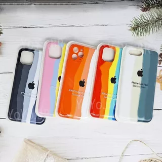 Funda Silicone Case Arcoiris iPhone 7 Plus Y 8 Plus Con Logo