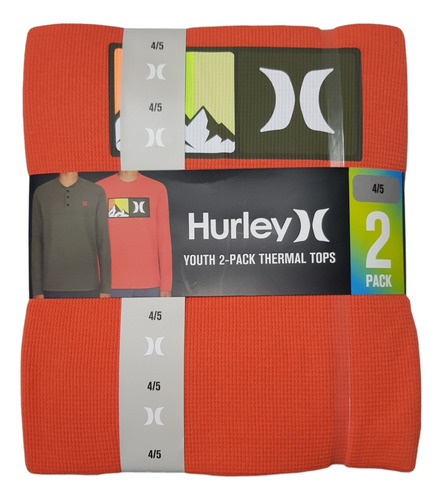 Set De 2 Playeras Para Niño Hurley Manga Larga