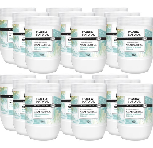  18un Creme Anticelulite Algas Marinhas 650g D'agua Natural