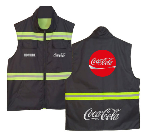 Chaleco De Seguridad Cat Coca Cola Modelo 1 Negro M