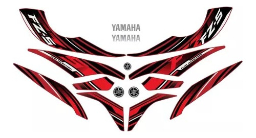 Calcos Yamaha Fz-s Moto Roja Calidad Premium