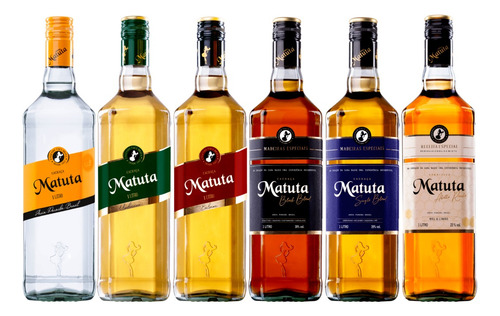 Kit Cachaça Matuta Original Da Paraíba Com 6x 1000ml Cada