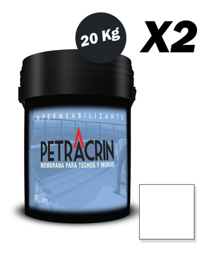 Imagen 2 de 10 de Combo Membrana Liquida 20 Kg X 2 Transitable Elastomerica