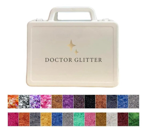 Kit Pigmentos Met Polvo Resina Epox X24 Unid Doctor Glitter