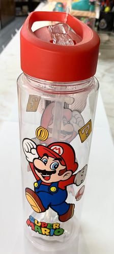Termo De Plástico Súper Mario Bros 700ml Nuevo Original Multicolor