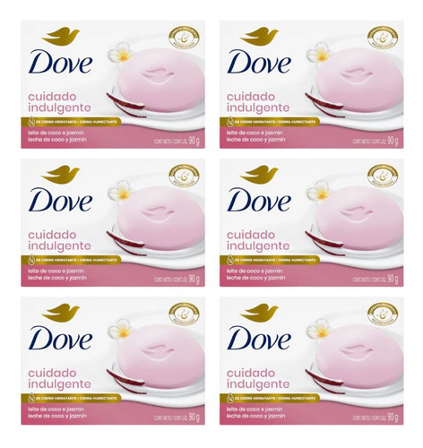 Sabonete Dove 90g Cuidado Indulgente Leite De Coco - 6un