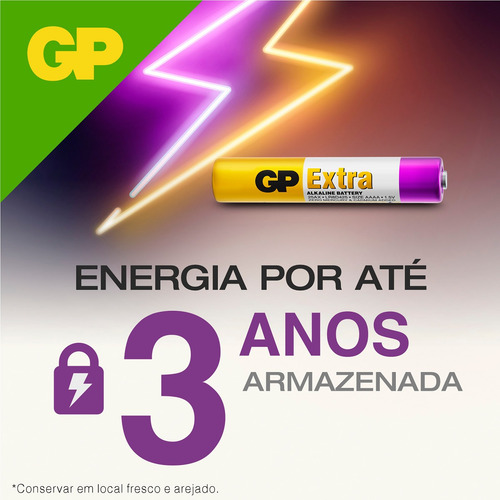 Imagem 4 de 10 de 08 Pilhas Alcalinas Aaaa 4a Mini Gp Extra 1 Shrink