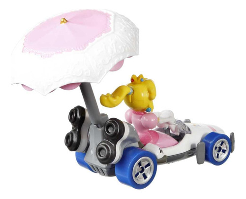 Juguete Hot Wheels De Mario Kart Princess Peach Fundido A Pr