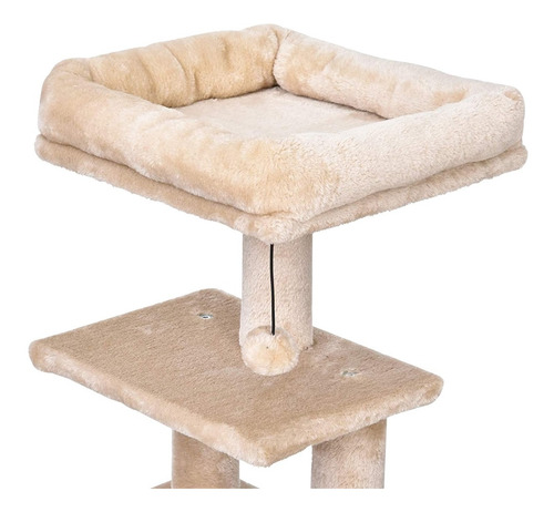 Imagen 4 de 8 de Rascador Torre Casita Gatos 114cm Altura Terciopelo Condo