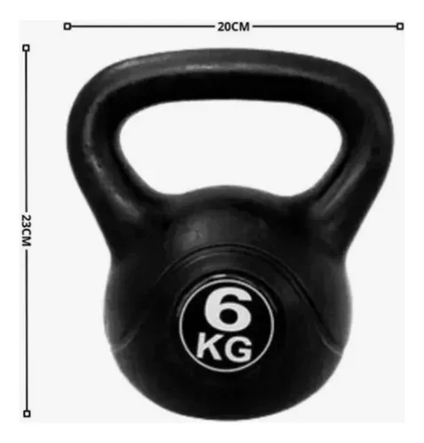 Pesa Rusa Kettlebell Resina 6 Kg Entrenamiento Crossfit