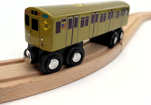 Munipals Mp01-11qb Wooden Subway Qb Línea Brighton Train Loc