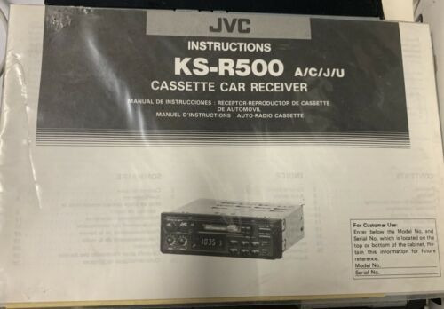 Nuevo Radio De Coche Con Cinta De Casete Jvc Ks-r500 Extraí