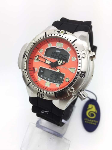 Relogio Atlantis Aqualand Original Jp1060 Laranja