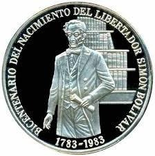 Moneda Conmemorativa Del Libertador, Plata. Capsula Original