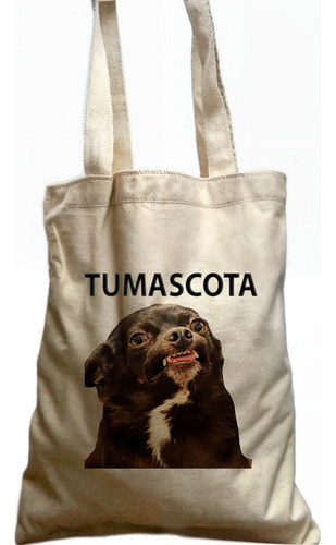 Totebag Personalizado De Mascotas - Gabardina Ecológica Beige