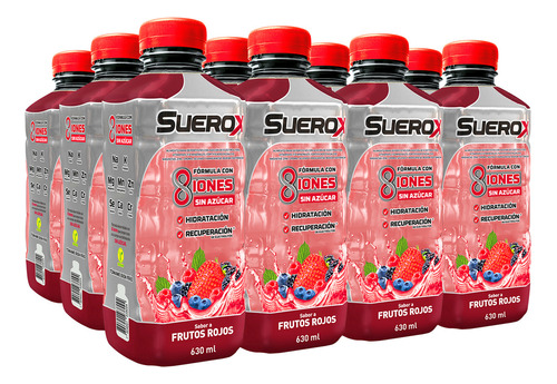 Pack Suerox Sabor Frutos Rojos 630 Ml X12 Unidades