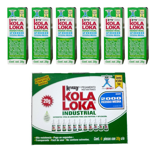 Kola Loka Industrial 20g (6pz) Viscosidad Baja, Media O Alta