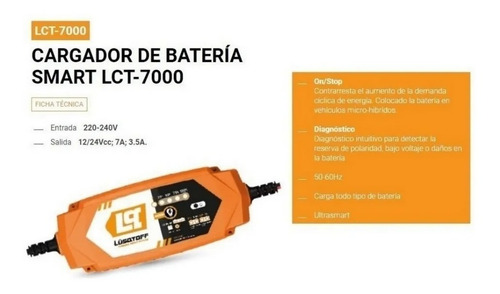 Imagen 2 de 8 de Cargador De Bateria Auto Lusqtoff Lct-7000 Ultrasmart
