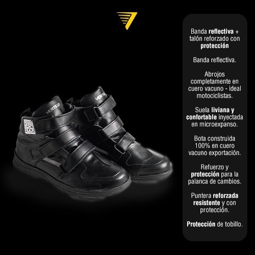 Imagen 5 de 9 de Botas Moto Cortas 100% Cuero Vértigo. Tienda Oficial