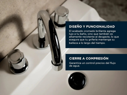 Griferia Baño Lavatorio Canilla Pico Alto Hydros Viva Cromo