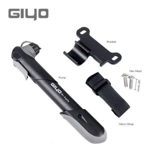 Mini Bomba Giyo Gp41 Com Manometro Bike Bicicleta Bombinha