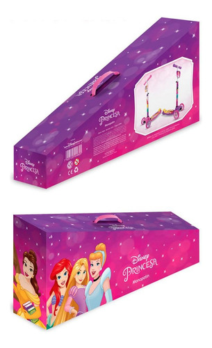 Super Monopatin Infantil Proncesa Plegable 3 Ruedas Grande