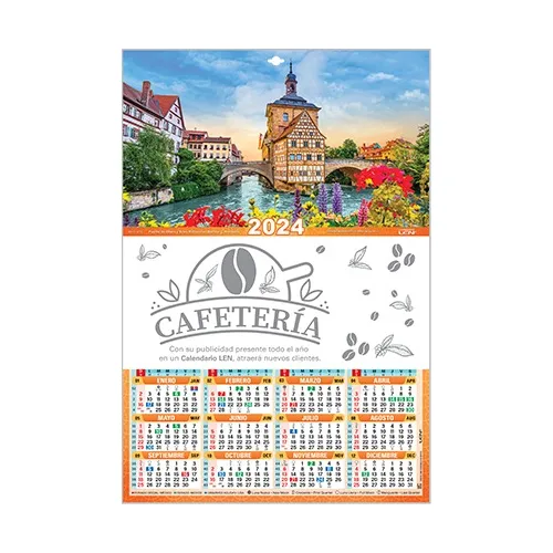 Calendario 2024 De Pared Cartulina Mediana Serie D 25 Piezas Envío gratis