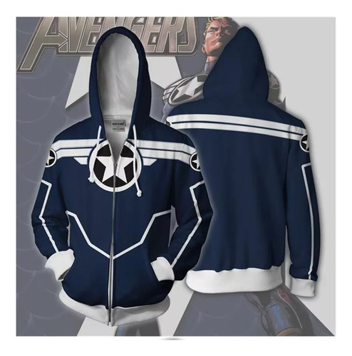 Chaqueta De Cosplay Del Capitán América En 3d Para Halloween