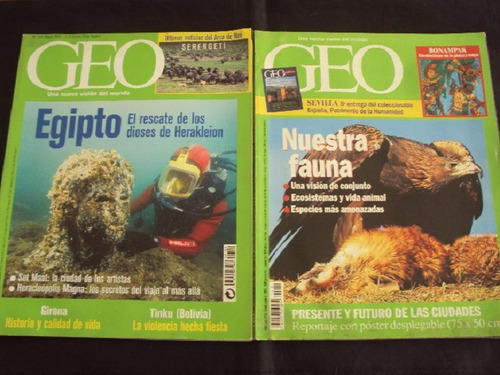 Pack Revistas Geo (2 Ejs) Egipto + Nuestra Fauna